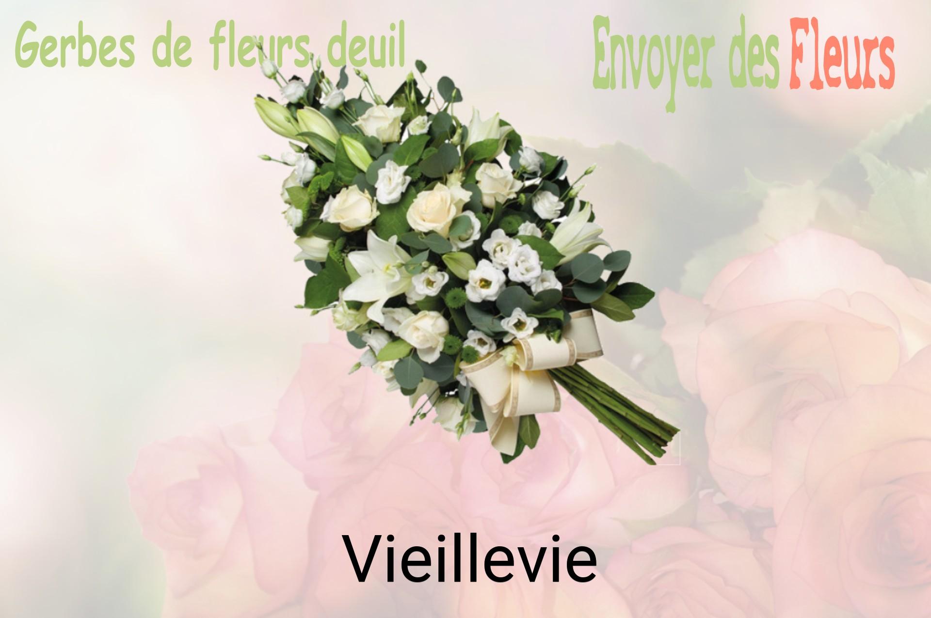 Gerbe de fleurs de deuil livrée à Vieillevie
